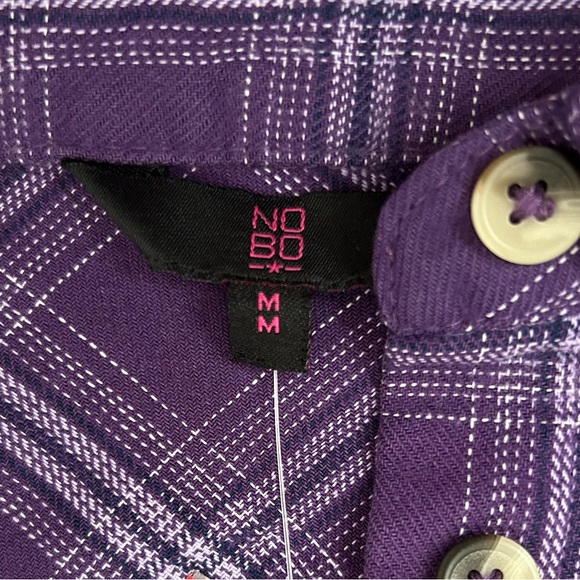 Nobo Cozy Purple Plaid Flannel Shirt with Fringe💜🤠 - Picture 10 of 14